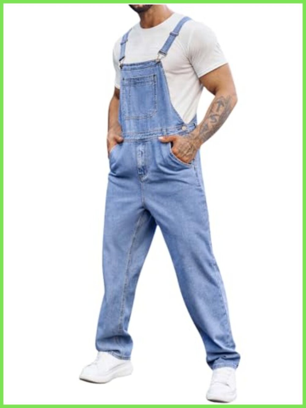 Men's Denim Bib Overalls Work Utility Coveralls Cotton Blend